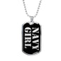 Navy Girl v2 - Luxury Dog Tag Necklace