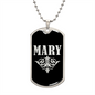 Mary v02a - Luxury Dog Tag Necklace