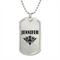 Jennifer v01a - Luxury Dog Tag Necklace