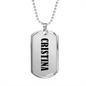 Cristina v01 - Luxury Dog Tag Necklace