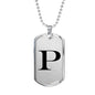 Initial P v1a - Luxury Dog Tag Necklace