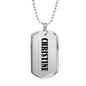 Christine v01 - Luxury Dog Tag Necklace
