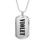 Violet v01 - Luxury Dog Tag Necklace