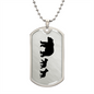 Mama Bear With 2 Cubs - Luxury Dog Tag Necklace