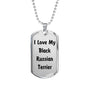 Love My Black Russian Terrier v4 - Luxury Dog Tag Necklace