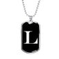 Initial L v3a - Luxury Dog Tag Necklace