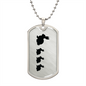 Mama Rabbit With 3 Kittens - Luxury Dog Tag Necklace