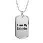 Love My Rottweiler - Luxury Dog Tag Necklace