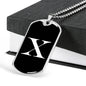 Initial X v3a - Luxury Dog Tag Necklace
