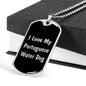 Love My Portuguese Water Dog v5 - Luxury Dog Tag Necklace