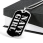 Navy Girl v2 - Luxury Dog Tag Necklace