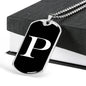 Initial P v3a - Luxury Dog Tag Necklace