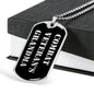 Combat Veteran's Grandma v2 - Luxury Dog Tag Necklace