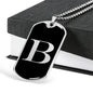 Initial B v2a - Luxury Dog Tag Necklace