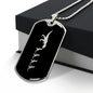 Mama Dinosaur With 4 Hatchlings v2 - Luxury Dog Tag Necklace