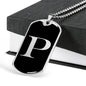 Initial P v2a - Luxury Dog Tag Necklace