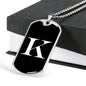 Initial K v3a - Luxury Dog Tag Necklace