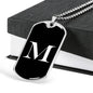 Initial M v3a - Luxury Dog Tag Necklace
