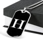 Initial H v3a - Luxury Dog Tag Necklace