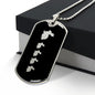 Mama Rabbit With 4 Kittens v2 - Luxury Dog Tag Necklace