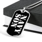 Navy Son v3 - Luxury Dog Tag Necklace