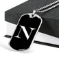 Initial N v3a - Luxury Dog Tag Necklace