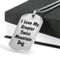 Love My Greater Swiss Mountain Dog v4 - Luxury Dog Tag Necklace