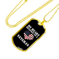 My Heart Belongs To A Veteran - 18k Gold Finished Luxury Dog Tag Necklace