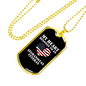 My Heart Belongs To An Afghanistan Veteran - 18k Gold Finished Luxury Dog Tag Necklace