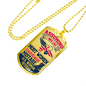 Woman Veteran - 18k Gold Finished Luxury Dog Tag Necklace