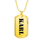 Karl - 18k Gold Finished Luxury Dog Tag Necklace