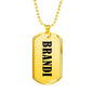 Brandi v01 - 18k Gold Finished Luxury Dog Tag Necklace