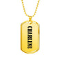 Charlene v01 - 18k Gold Finished Luxury Dog Tag Necklace