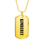 Kimberly v01 - 18k Gold Finished Luxury Dog Tag Necklace