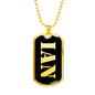 Ian v2 - 18k Gold Finished Luxury Dog Tag Necklace