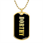 Dorthy v02 - 18k Gold Finished Luxury Dog Tag Necklace