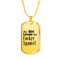 Cocker Spaniel - 18k Gold Finished Luxury Dog Tag Necklace