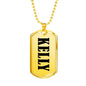 Kelly v01 - 18k Gold Finished Luxury Dog Tag Necklace