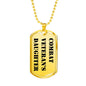Combat Veteran's Daughter - 18k Gold Finished Luxury Dog Tag Necklace