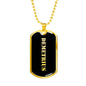 Demetrius v2 - 18k Gold Finished Luxury Dog Tag Necklace