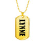Lynne v01 - 18k Gold Finished Luxury Dog Tag Necklace