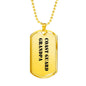 Coast Guard Grandpa - 18k Gold Finished Luxury Dog Tag Necklace