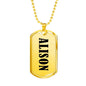 Alison v01 - 18k Gold Finished Luxury Dog Tag Necklace