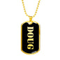 Doug v2 - 18k Gold Finished Luxury Dog Tag Necklace
