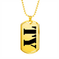 Ty - 18k Gold Finished Luxury Dog Tag Necklace