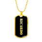 Ricardo v2 - 18k Gold Finished Luxury Dog Tag Necklace