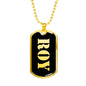 Roy v2 - 18k Gold Finished Luxury Dog Tag Necklace