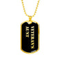 Veteran's Aunt v2 - 18k Gold Finished Luxury Dog Tag Necklace