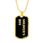 Soldier's Boy v2 - 18k Gold Finished Luxury Dog Tag Necklace