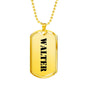 Walter - 18k Gold Finished Luxury Dog Tag Necklace
